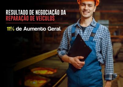 Nota de esclarecimento - Negociação fechada em 11% foi para a Reparação de Veículos e não Sindimetal