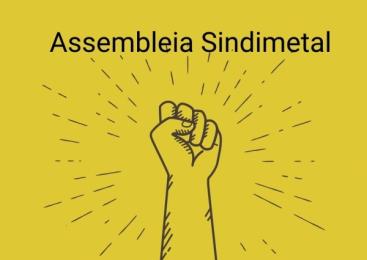 Assembleia  trabalhadores Sindimetal nesta segunda-feira, 29, às 18h30